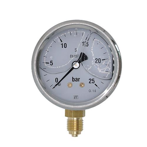 Manometer 0-25 bar glyc. oa.