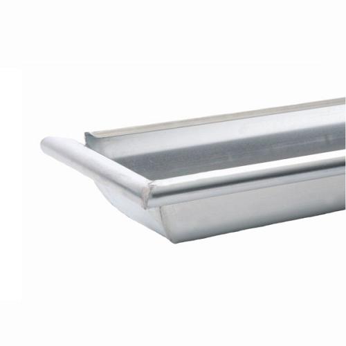 Mastgoot M44 - NedZink Naturel 0,8 mm - Met links ingesoldeerd bol vlindermodel kopschot x 3 m