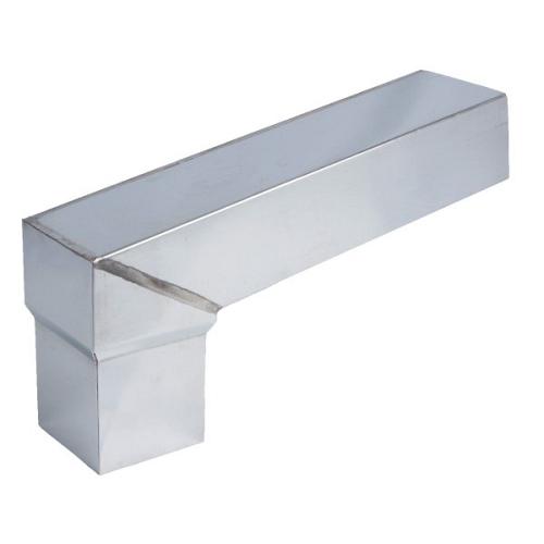 Stadsuitloop - Zink - 60 x 100 mm - Uitloop vierkant 100 x 100 mm