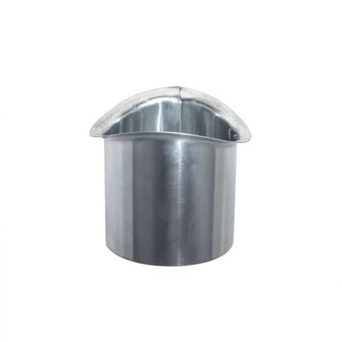 Tapeind voor mastgoot - Zink - t.b.v. buis 60 mm x ca. 9 cm