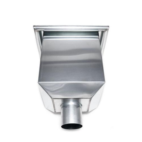 Vergaarbak - Zink - Hoekig model met korte conus - 100 mm