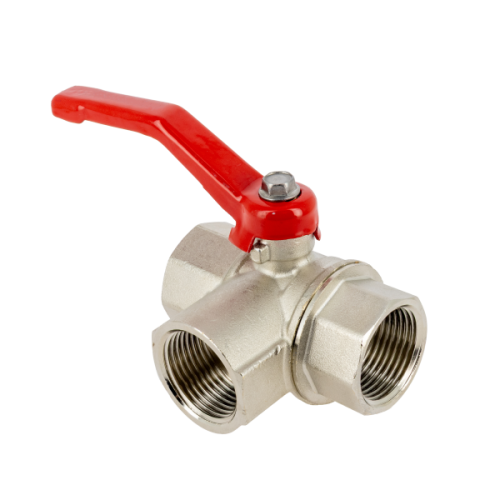 BONFIX Kogelkraan 3-wegs  bi.dr. met rode hendel