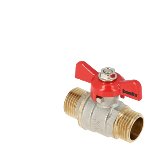 De BONFIX kogelkraan met buitendraad aan beide zijden en vlindergreep PN25