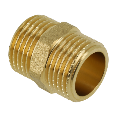 BONFIX Draad messing dubbele nippel