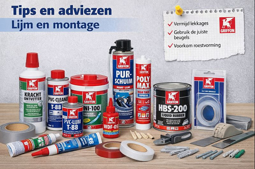 Voor een betrouwbare montage is het belangrijk om altijd de juiste lijm, reiniger en bevestigingsmaterialen te gebruiken. Zorg voor schone en droge verbindingen, houd rekening met droog- en uithardingstijden en gebruik leidingbeugels op de juiste afstanden. Een goede voorbereiding voorkomt lekkages en verlengt de levensduur van de installatie.