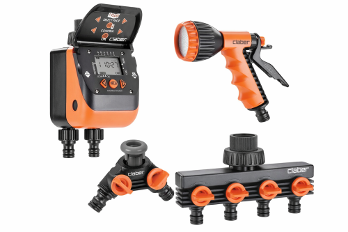Claber staat bekend om gebruiksvriendelijke en betrouwbare oplossingen voor tuinbewatering en irrigatie. Het assortiment omvat onder andere producten voor automatische beregening, druppelirrigatie en waterverdeling, ontworpen voor eenvoudige installatie en efficiënt watergebruik. Claber combineert slimme techniek met duurzame kwaliteit voor een praktische en verzorgde tuinbewatering.