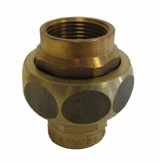 3-Delige koppeling 3/4 messing