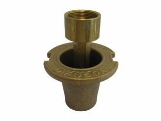Vyrsa VYR-118 telescoop standaard zonder sproeier, messing 1/2" bi.dr