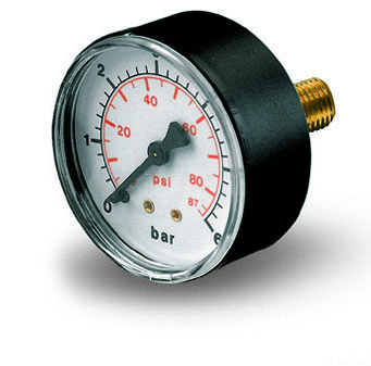 Manometer 0-6 bar 50 1/4" aa.
