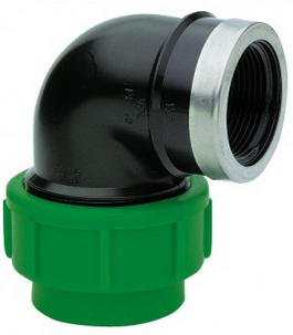 Tyleen knie met buitendraad stalen ring