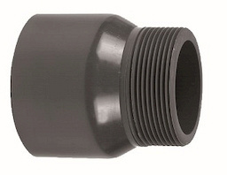 VDL PVC Puntstuk buitendraad. handgevormd PN16 