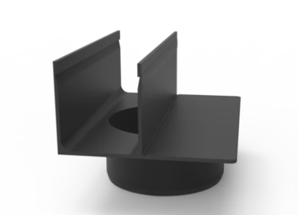 Lijngoot Smal pvc verbindingsstuk met verticale uitloop 110 mm single leg - excentrisch
