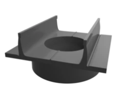 Lijngoot Smal "Mini" pvc verbindingsstuk met verticale uitloop 75 mm