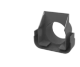 Lijngoot Smal "Mini" pvc eindplaat met horizontale uitloop dia 50mm