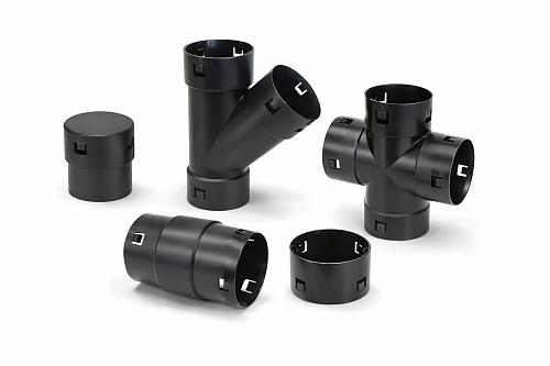PVC drainagehulpstukken worden gebruikt voor het verbinden en afsluiten van drainagebuizen. Het assortiment omvat eindkappen, moffen, T- en kruisstukken en verloopstukken naar HWA-buizen, waarmee een eenvoudig en betrouwbaar drainagesysteem kan worden opgebouwd.