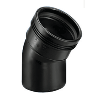 WAP bocht 30gr 75 m/s zw