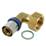 BONFIX Alu-pers 2-delige knie met vlakke dichting