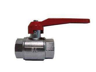 Messing verchroomde Kogelkraan 2x binnendraad