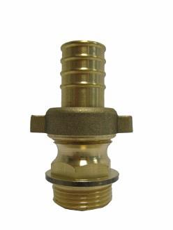 Messing slangkoppeling recht buitendraad