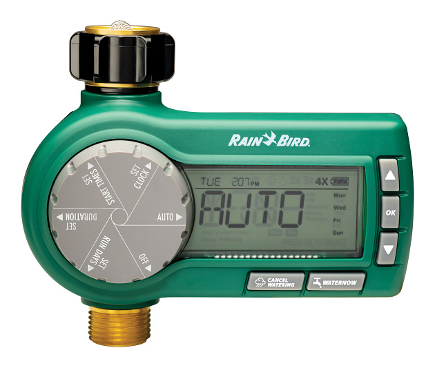 Rain Bird HT2-BSP 1-Stations Premium batterijgestuurde (2x AA) kraancomputer (messing)