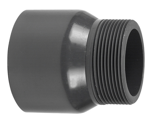 VDL PVC Puntstuk buitendraad. handgevormd PN16 