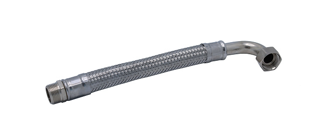 Slang 400mm 3/4" RVS haakse wartel