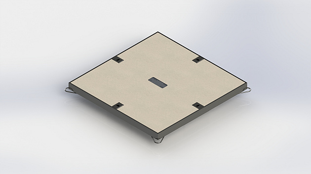 STAKKA AX-S Staalframe met gewapend beton deksel (1-delig) (B125) 610x610mm
