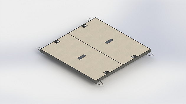 STAKKA AX-S Staalframe met gewapend beton deksel (2-delig) (B125) 915x610mm