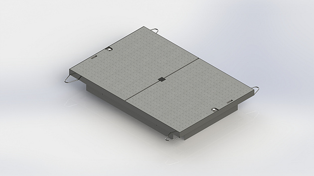 STAKKA Staalframe met HDPE deksel (2-delig) (Klasse A15) 915x610mm