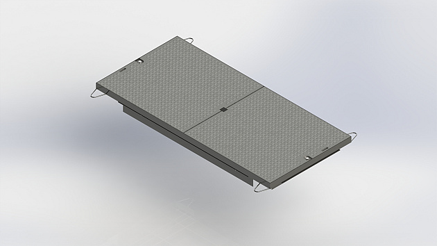 STAKKA Staalframe met HDPE deksel (2-delig) (Klasse A15) 1310x610mm