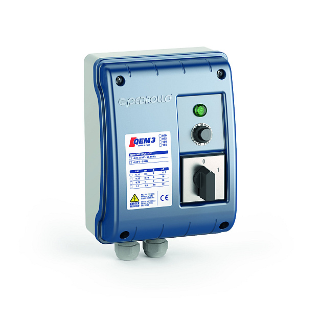 Pedrollo aansluitkast voor 3" bronpompen QEM/3-050 230V 0,37kW 0,5PK 12,5μF 5A (3SR)