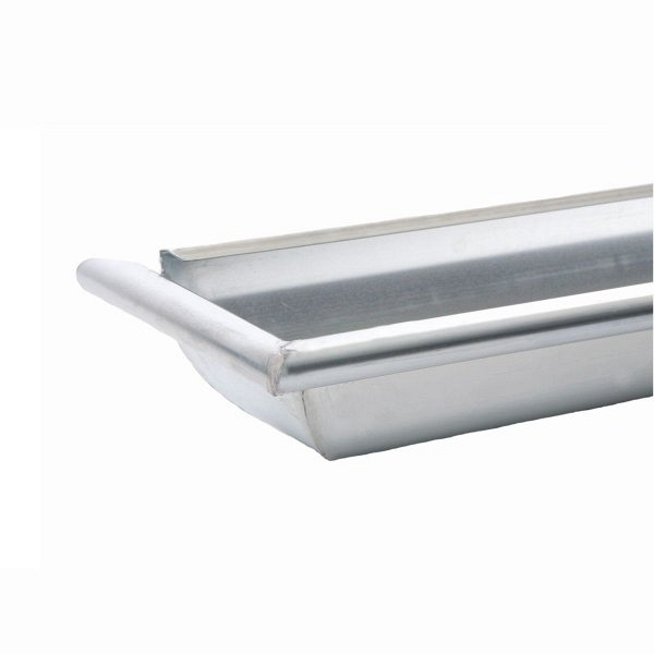 Mastgoot M37 - NedZink Naturel 0,8 mm - Met rechts ingesoldeerd bol vlindermodel kopschot x 3 m