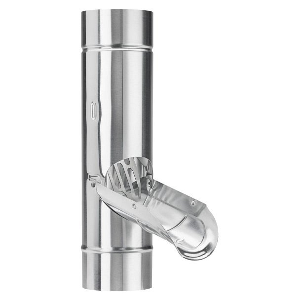 Regenwaterklep - Zink - 80 mm - Met RVS bladvanger
