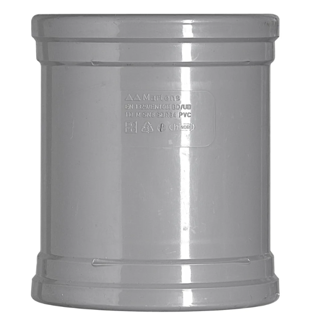 PVC Dubbele Steekmof  2x Rubbermanchet