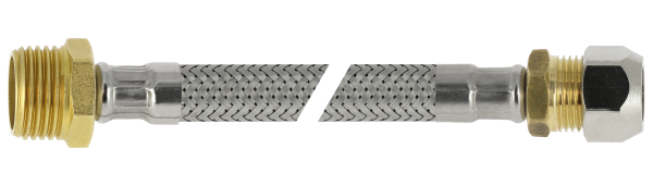 BONFIX RVS flexibele aansluitleiding 35 cm 3/8" bi. x  knel