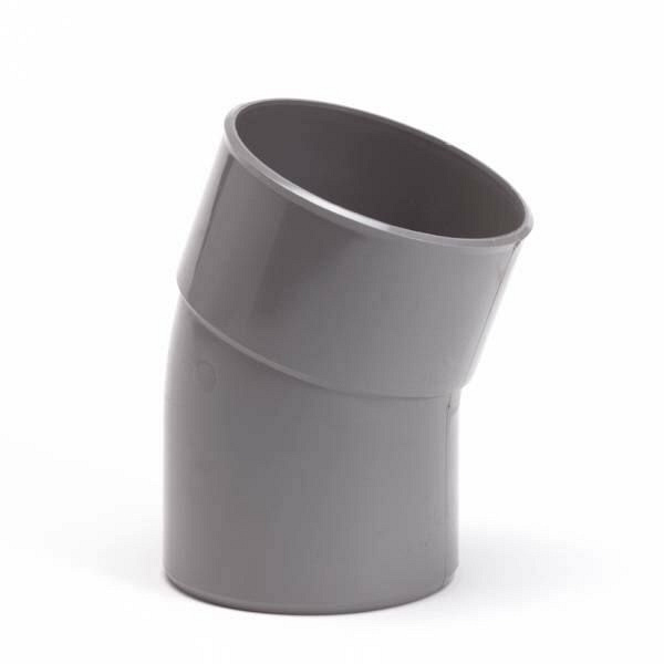 Lijmbocht PVC 1x lijmmof 1x spie 45 graden 