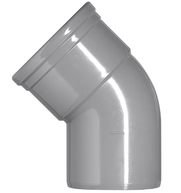 PVC Bocht 45° – 1x Rubbermanchet + 1x Lijmverbinding