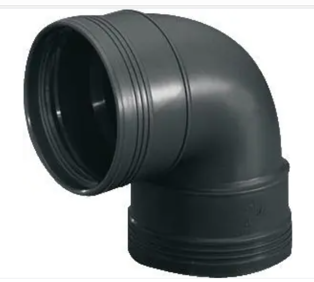 Wafix PP bocht 88,5 graden m/m zwart