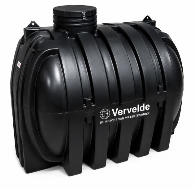 Regenwatertank LDPE zwart 3000 liter CU ondergronds