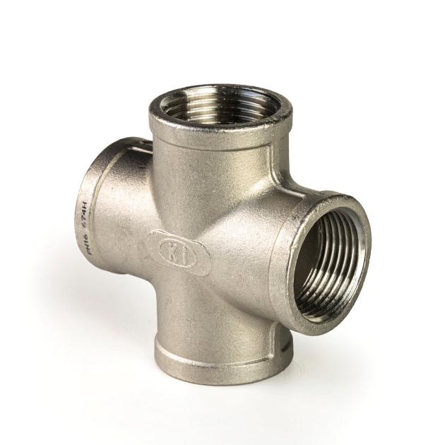 RVS Kruisstuk 90° 4x binnendraad