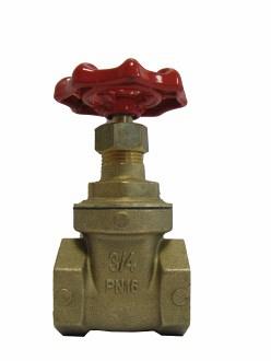 Schuifafsluiter messing