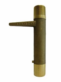 Vyrsa VYR-82 Messing Afsluitklep 1/2"" bi.dr. x 3/4" bu.dr.