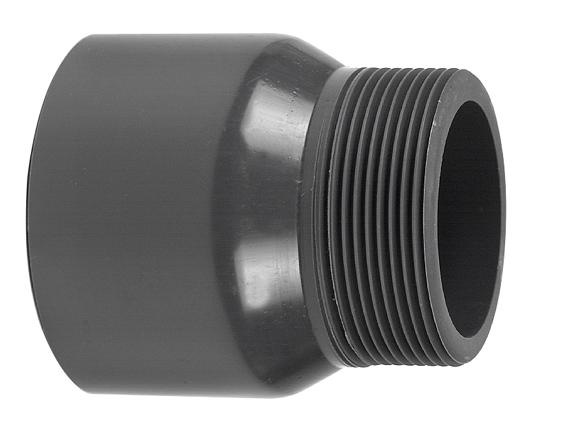 VDL PVC Puntstuk buitendraad. handgevormd PN16 