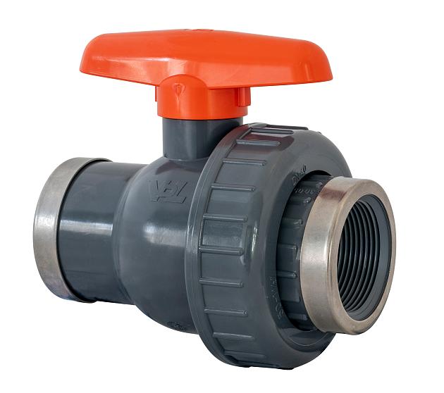 VDL PVC Kogelkraan EID  binnendraad - 1 x wartelringen