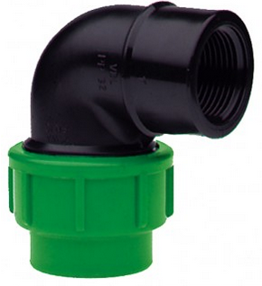 Tyleen knie met buitendraad stalen ring