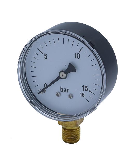 Manometer 0-16 bar 63 1/4" oa.