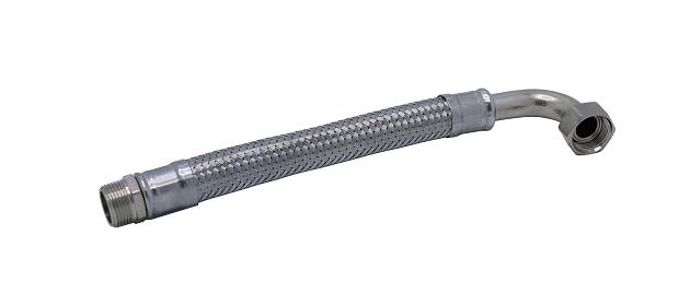 Slang 300mm 3/4" RVS haakse wartel