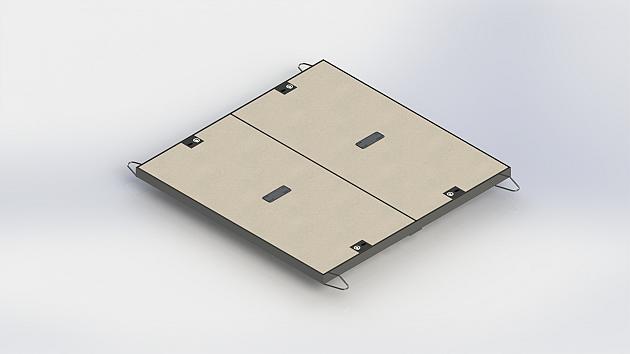 STAKKA AX-S Staalframe met gewapend beton deksel (2-delig) (B125) 915x610mm