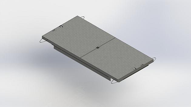 STAKKA Staalframe met HDPE deksel (2-delig) (Klasse A15) 1310x610mm
