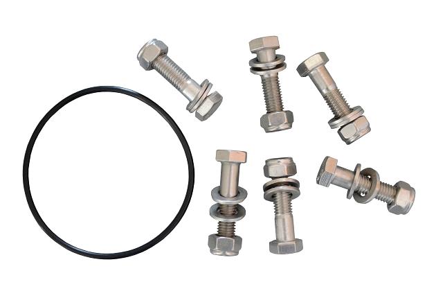 Boutenset M12 RVS304 incl. o-ring tbv. stijgbuis met flenzen
